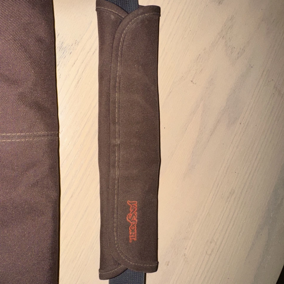 JanSport Bolso Mensajero para Laptop Marrón y Naranja Acolchado Correa para el Hombro Trabajo o Escuela Foto 3 de 4