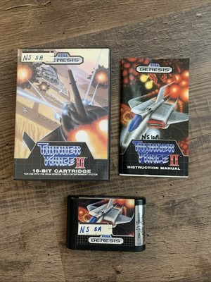   Thunder Force II (Sega Genesis, 1989) Complete With Box & Manual