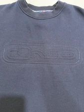 Vintage JNCO Jeans Spell Out Pullover Sweatshirt Navy Blue Size Large