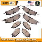 Front & Rear Ceramic Brake Pads For Ford Explorer Flex Taurus Lincoln MKS MKT