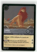 Simba - Returned King 189/204 Cold FOIL The First Chapter Lorcana NM