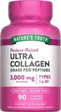 Collagen Peptides | 90 Caplets | Types I & III | Non-GMO | by Nature's Truth