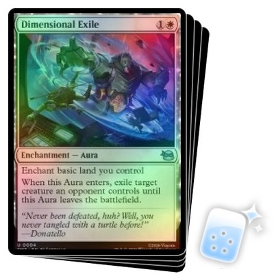 FOIL DIMENSIONAL EXILE X4 Teenage Mutant Ninja Turtles TMT Magic MTG MINT CARD