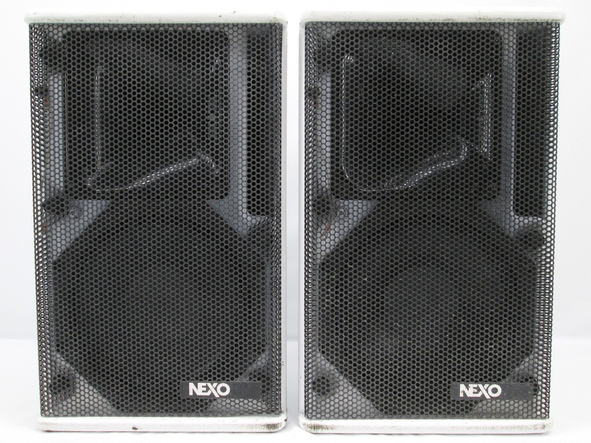 PAIR of Nexo PS8 Two-Way Passive PA Stage Monitor Speakers - WHITE