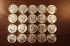1964 P Kennedy 90% Silver Half Dollar Roll of 20 Coins Choice To GEM BU