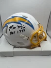 Ron Mix Signed Mini Football Helmet HOF 1979 Script Los Angeles Chargers BAS COA