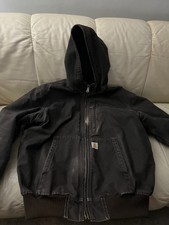 Carhartt Jacket Mens L Large Dark Brown Armstrong Full Swing Hooded 103371 201