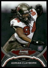 Adrian Clayborn Rookie RC 2011 Bowman Sterling #43 Tampa Bay Buccaneers