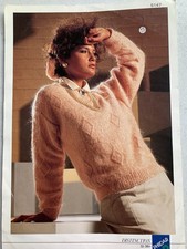 Phildar Knitting Pattern Lady’s Sweater 5147 32-38 Inch Vintage Original (144)