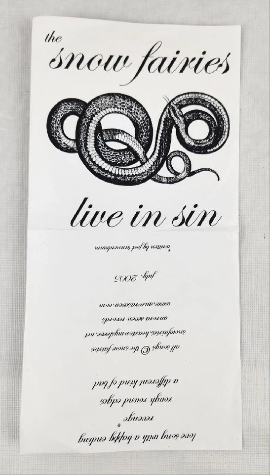 Live in Sin by the Snow Fairies (CD, 2005, Aurora Seven) Foto 4 de 4