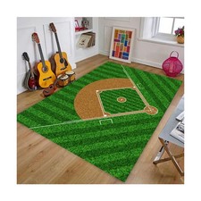Baseball Rug for Bedroom 6'x9' Non Slip Sports Rug,Rugs for Bedroom Living Ro...