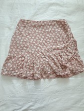 Sabo Skirts Floral Tiered Mini Skirt   Cute Summer Casual Size L