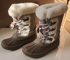 London Fog Collection Gray Pink Girls Winter Boots size 13