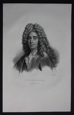 1830 - Jean de la Bruyere Lithographie Portrait Folio