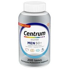 Centrum Silver Mens 50 Plus Multivitamin With Vitamin B & D3, 200 Count