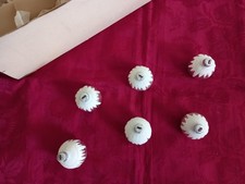 6 alte silber weiße DDR Christbaumkugeln Weihnachtskugeln Christbaumschmuck 