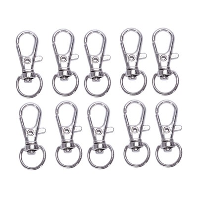 10pcs silver hooks 12mm x 30mm swivel trigger K9Z48400