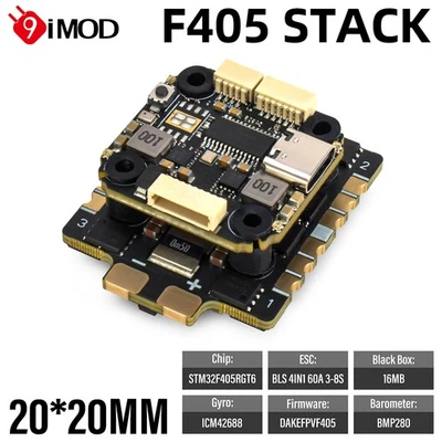 9IMOD MINI F405 Flight Stack FC 60A ESC für RC 7-10 Zoll FPV Racing Drone