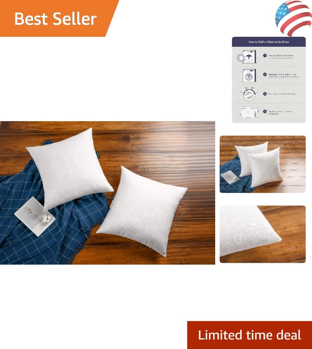 Goose down cushion hot sale inserts