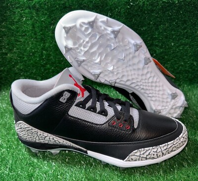 Size 14 - Air Jordan 3 Retro TD Cleat Black Cement for sale online
