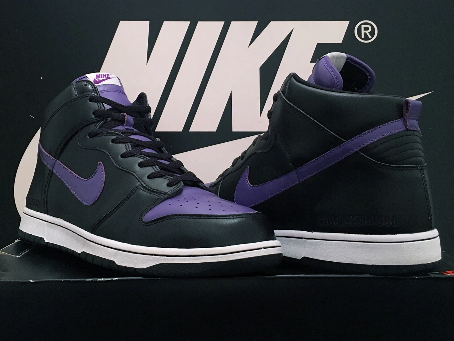 NIKE DUNK HIGH UK11 EU46 VIOLET VINTAGE 2008 SB AIR JORDAN 1 3 4 5 6 SUPREME OG RARE
