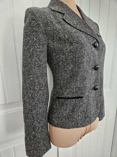 George Multicolor Suit Jacket Blazer Size 6 So Many Colors Woven In 💛 - Picture 3 of 10