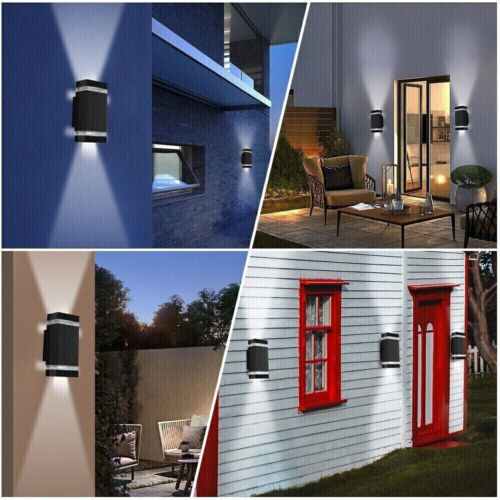 Modern Garden LED Mounted Wall Light External Up Down Light Outdoor Lamp Outside - Picture 12 of 15