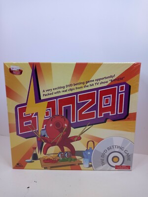 New Banzai TV Show DVD Betting Game Party Board Game New Sealed Cards Sushi