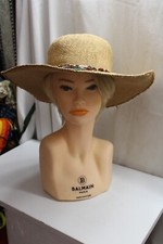 Scala Sun Protection Camping Hiking Beaded Wide Brim Hats Beige Fedora Bucket