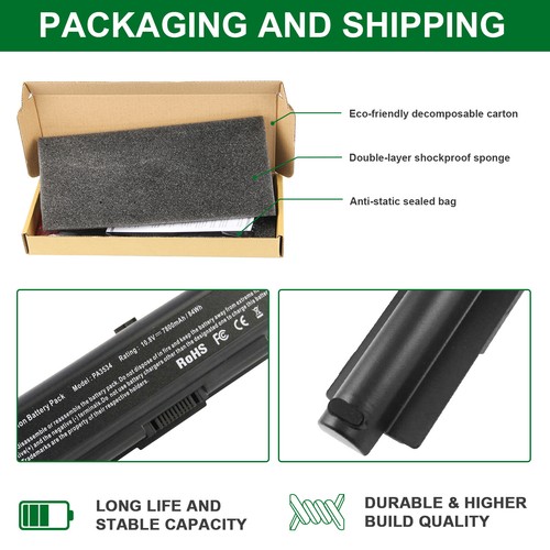 6/9Cell PA3534U-1BRS Battery For Toshiba Satellite A215 A205 A305 A505 L305 L505 - Picture 9 of 21