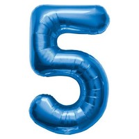Northstar 00129 Number 5 Foil Mylar Balloon, 34, Blue Northstar 00129 Number 5 Foil Mylar Balloon, 34, Blue