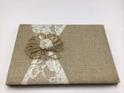 David Tutera Wedding Guest Book Burlap Lace  60 Pages  NEW NOS
