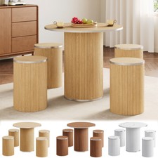 Küchentisch mit 4 Stühlen Set Esszimmergruppe Esstisch Esszimmerstuhl Set Holz