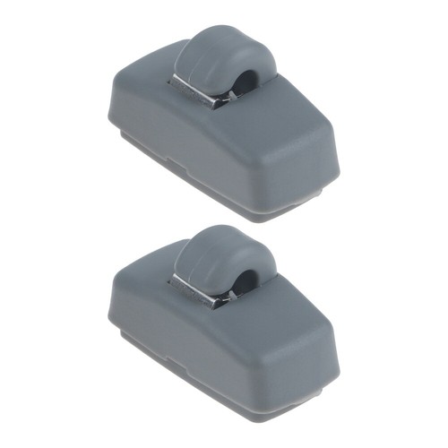 2pc Grey Front Sun Visor Hook Clips Bracket Holder For Skoda Superb 2002-2008 - Picture 3 of 14