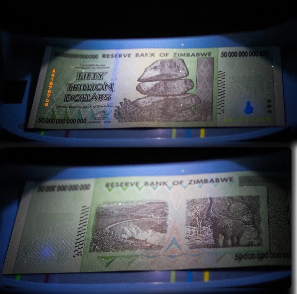 50 Trillion Zimbabwe Banknotes 2008 AA Series Authentic Uncirculated - Image 3 of 3