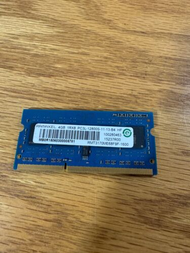 Ramaxel 4GB 1Rx8 PC3L-12800S DDR3-1600 Laptop Ram RMT3170ME68F9F-1600 86