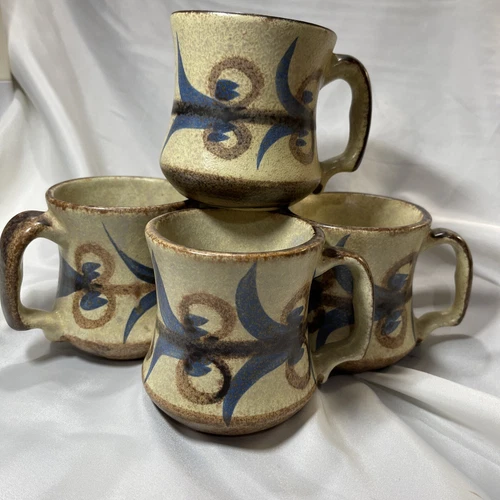 Vintage Chatham Potters Bird of Paradise Mugs - 5