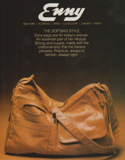 Cartera de mano italiana de 8"x11" con publicidad publicitaria impresa de Enny