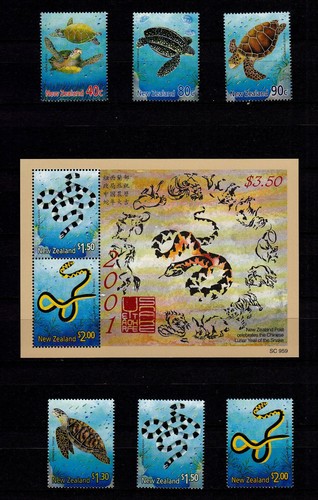 105651/ Neuseeland 2000 – Mi 1890-1895 u. Block 117 – Meeresschildkröten – ** - 第 1/1 張圖片