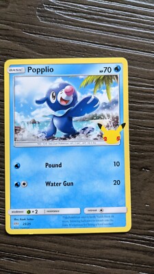 popplio pokemon card mcdonalds - - 25th Anniversary Collection - Water Water Sing Your opponents Active Pokmon is now Asleep mcdonalds pokemon card popplio |