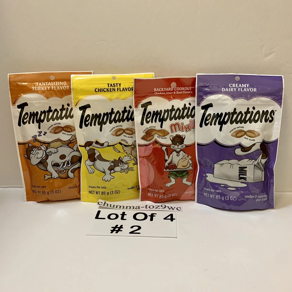 TEMPTATIONS Cat Treats (Lot Of 4) All Cats Love:) (Buyers Choice!) Free Shipping - Image 2 of 4