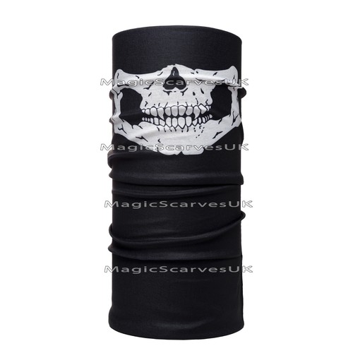 Men Motor Biker Balaclava Neck Warmer Tube Snood Scarf Face Mask Bandana Skull - Picture 48 of 69