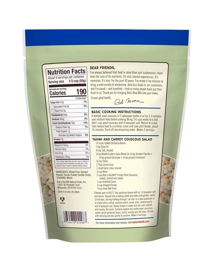 Bob'S Red Mill Couscous Pearl dreifarbig 16 Oz. Packung mit 1 - Bild 2 von 2