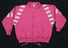 Rare VTG ADIDAS Striped Shoulders Arms Full Zip Track Jacket Sweatshirt 80s 90s