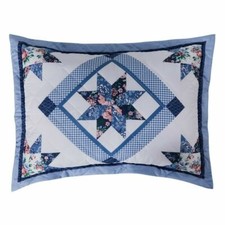MAINSTAYS CLASSIC BLUE ROSE SHAM STANDARD 2 PACK, BLUE NEW