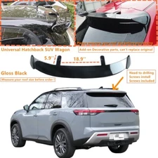 For 2022-2024 Nissan Pathfinder Glossy Black Rear Window Roof Spoiler Universal