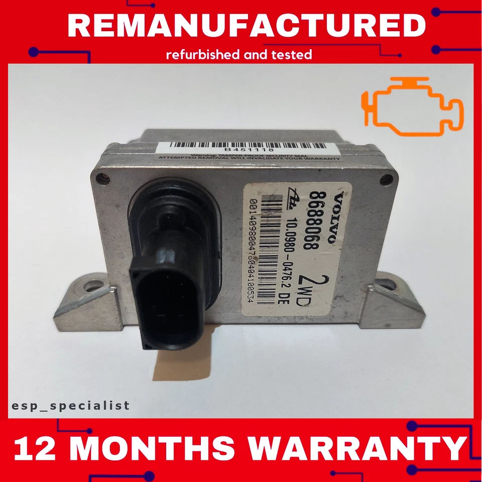 Sensor de velocidad de guiñada Volvo S60, V70, S80, (2WD) DSTC ESP 8688069 / 8688068 Foto 2 de 3