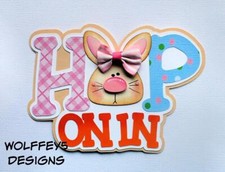 CRAFTECAFE EASTER KID TITLE premade paper piecing scrapbook diecut piece page 3D