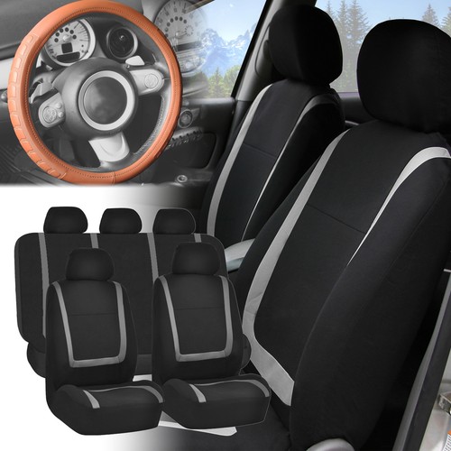 Housses De Siège Auto En Simili Cuir Noir Pour Audi A1 A2 A3 A4 A6 TT - 8 Pièces