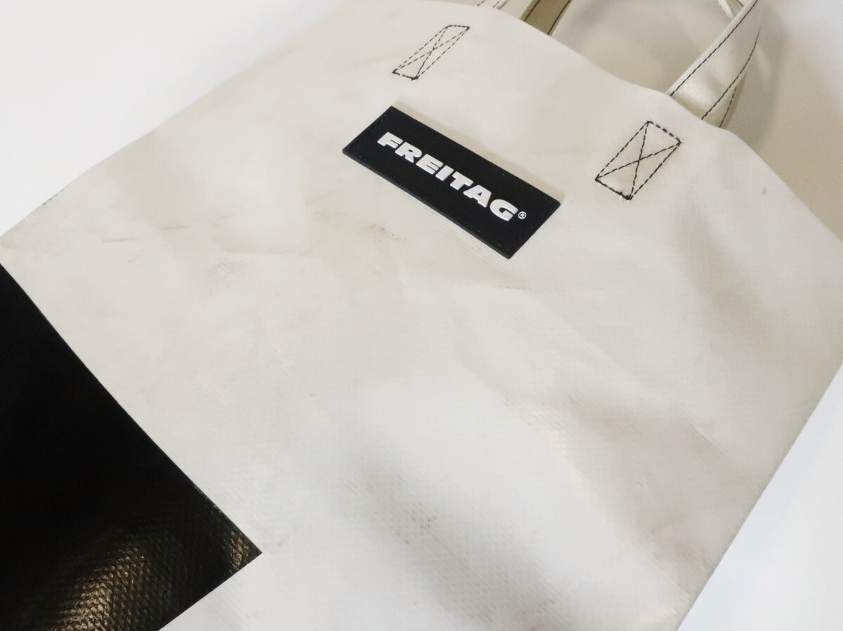 FREITAG F52 Miami Vice Tote Bag Shopper Black White Recycled FREITAG F52 Miami Vice Tote Bag Shopper Black White Recycled